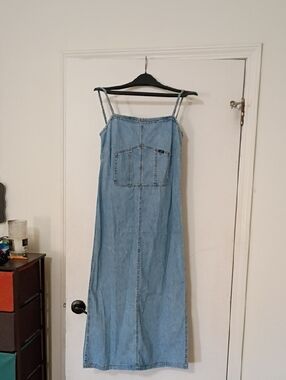 Vintage Ralph Lauren Jeans Denim Midi Dress Petite Small